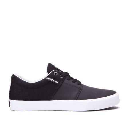 Supra Stacks II Vulc Mens Low Tops Shoes Black UK 39OHS